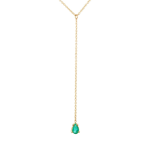 Emerald Lariat, Pear Shaped