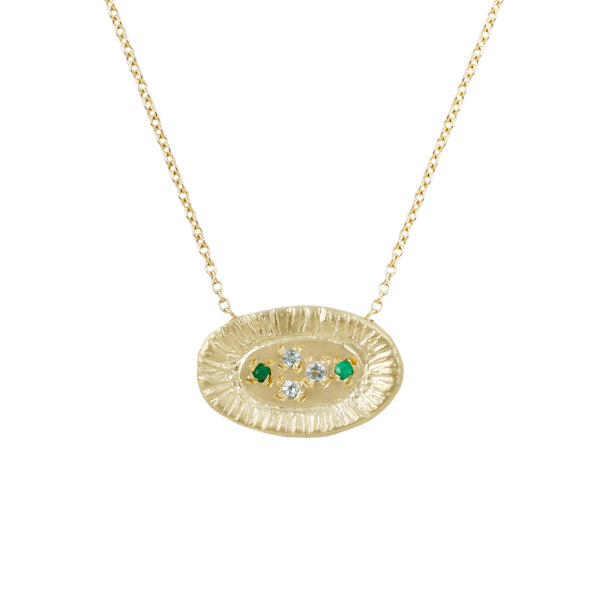 Sunburst necklace-emerald