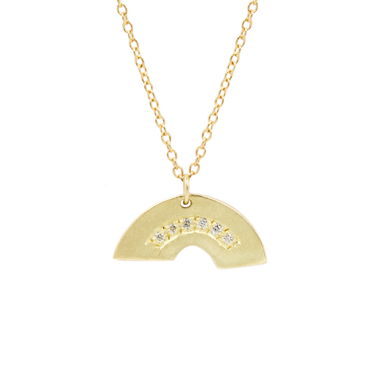 White diamond rainbow necklace